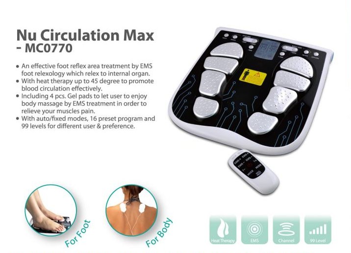 MC0770 Nu Circulation Max - EMS Foot Massager w/ H